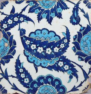 Azulejo, Iznik, turco, 1540-50