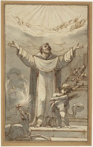 Santo Domingo en oración de Ubaldo Gandolfi