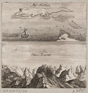 Monte Ararat y la isla "Tzetzen" de Ubekendt