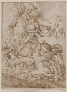 San Jorge matando al dragón de Ubekendt
