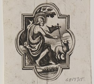 Emblema con Cristo y el Cordero de Dios