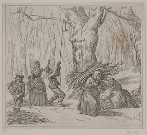 Ilustración para "Efterårsstormen", poema de Christian Richardt de Ubekendt