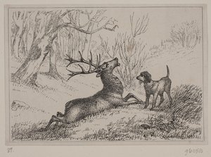 Ilustración para el poema "Hjorten" de Gotfred Rode de Ubekendt
