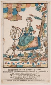 La princesa heredera Marie Sophie Frederikke a caballo