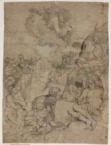 San Agustín curando a los paralíticos, después de la pintura de Tintoretto en el Museo Cívico, Vicenza