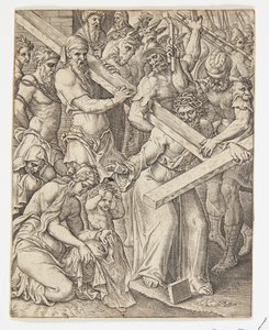 Cristo llevando la cruz y el milagro del paño de Verónica