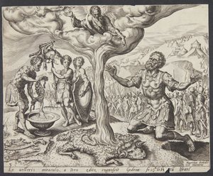 El rocío sobre el vellón de lana de Ubekendt efter Maarten van Heemskerck