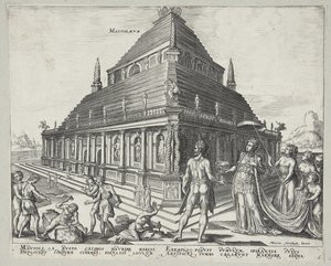 Las ocho maravillas del mundo de Ubekendt efter Philips Galle efter Maarten van Heemskerck