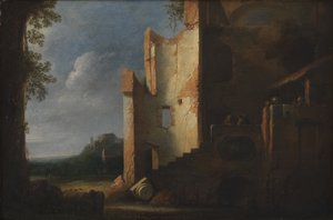 Paisaje con ruinas