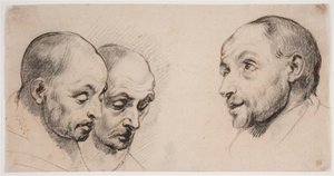 Tres cabezas de hombre