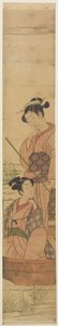 Joven pareja en un bote bajo la luna, c.1770-72 de Uchimasa