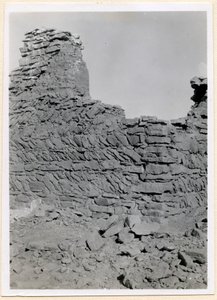 Ruinas de la iglesia meridional, detalle de la mampostería, Sabagura, Egipto, fotografía de Ugo Monneret de Villard. de Ugo Monneret de Villard