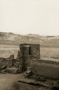 Torre occidental del monasterio de San Simeón, Asuán, Egipto, fotografía de Ugo Monneret de Villard de Ugo Monneret de Villard