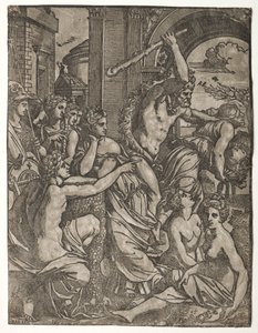 Hércules expulsando la Envidia del Templo de las Musas, 1522-24 de Ugo da Carpi