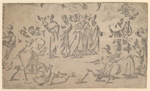 La muerte de Ananías rodeado de Apóstoles, 1518