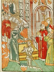 Elogio de Heinrich von Ulm, por el emperador Segismundo, durante el Concilio de Constanza ... de Ulrich von Richental