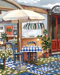 Una terraza de cafetería con mucho encanto de Uma Gokhale