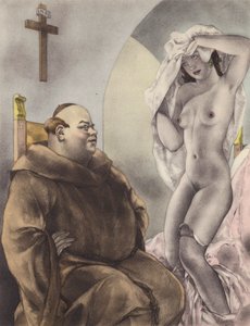 Ilustración de Brunelleschi para Contes et Nouvelles de La Fontaine (litografía en color) de Umberto (after) Brunelleschi