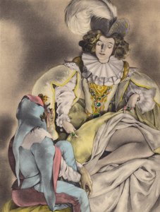 Ilustración de Brunelleschi para Contes et Nouvelles de La Fontaine (litografía en color) de Umberto (after) Brunelleschi