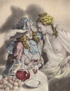 Ilustración de Brunelleschi para Contes et Nouvelles de La Fontaine (litografía en color) de Umberto (after) Brunelleschi
