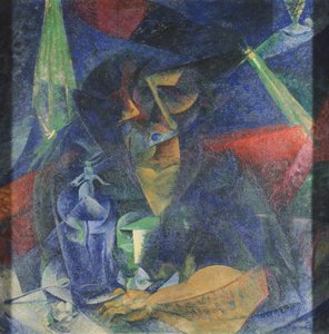 Descomposición de la figura de una mujer en la mesa por Umberto Boccioni (1882-1916), circa 1912