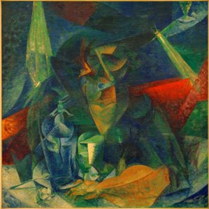 Mujer en el café (Descomposición de figura de mujer en la mesa)