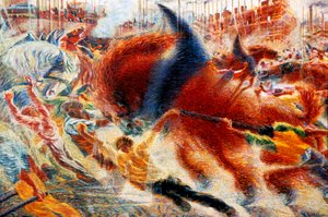 La ciudad se levanta, 1911 de Umberto Boccioni