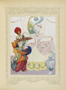 Llenamos palanganas, le servimos fruta y tarros de mermelada, ilustración de 