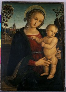 Madonna y el Niño de Umbrian School
