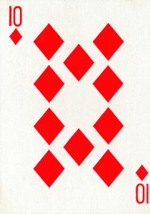 10 de Diamantes de una baraja de cartas de Goodall & Son Ltd. de Unbekannt