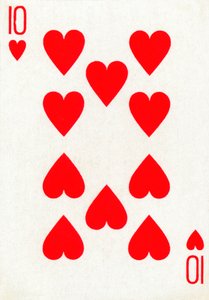 10 de corazones de una baraja de Goodall & Son Ltd., c1940 de Unbekannt