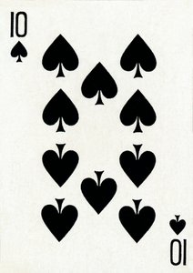 10 de espadas de una baraja de cartas de Goodall & Son Ltd., c1940 de Unbekannt
