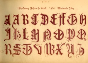 Siglo XIV. Ricardo II. 1400. Abadía de Westminster, 1862 de Unbekannt