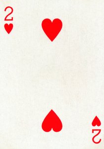 2 de Corazones de una baraja de cartas de Goodall & Son Ltd., c1940 de Unbekannt
