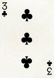 3 de tréboles de una baraja de cartas de Goodall & Son Ltd., c1940 de Unbekannt