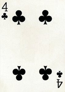 4 de tréboles de una baraja de cartas de Goodall & Son Ltd., c1940 de Unbekannt