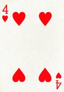 4 de Corazones de una baraja de Goodall & Son Ltd., c1940 de Unbekannt