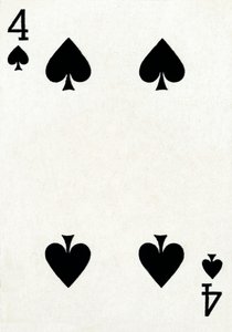 4 de espadas de una baraja de cartas de Goodall & Son Ltd., c. 1940 de Unbekannt