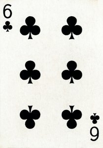 6 de tréboles de una baraja de cartas de Goodall & Son Ltd., c1940 de Unbekannt