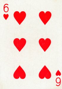 6 de corazones de una baraja de cartas de Goodall & Son Ltd., c1940 de Unbekannt