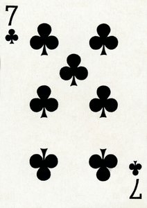 7 de Tréboles de una baraja de cartas de Goodall & Son Ltd., c. 1940 de Unbekannt
