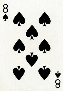 8 de espadas de una baraja de cartas de Goodall & Son Ltd., c1940 de Unbekannt