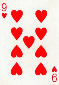 9 de corazones de una baraja de cartas de Goodall & Son Ltd., c1940 de Unbekannt