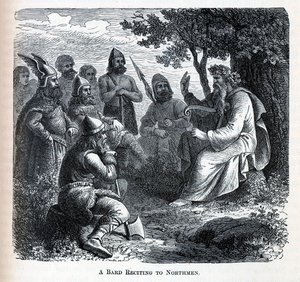 Un Bardo Recitando a los Nórdicos, 1882