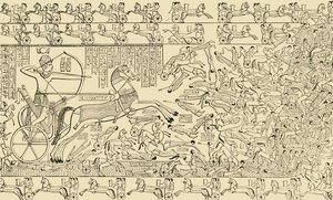 Escena de batalla del Rameseum en Tebas, 1890 de Unbekannt