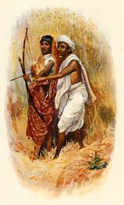 Una pareja Bhil, c. 1910 de Unbekannt