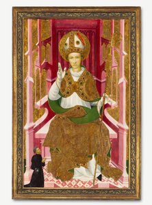 Un Santo Obispo con un Donante San Luis de Tolosa, principios de 1400 de Unbekannt