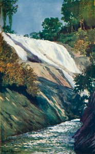 Una cascada en Tijuca, Río, 1914 de Unbekannt