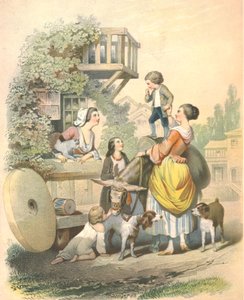 Una charla con la esposa del molinero, finales del siglo XVIII-principios del siglo XIX de Unbekannt