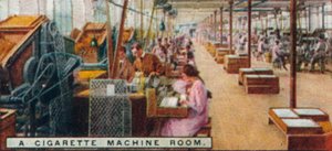 Una sala de máquinas de cigarrillos, 1926 de Unbekannt